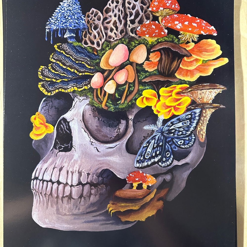 ‘Death’ Crown’ signed original Art Print. Archival quality 12x16 in card stock